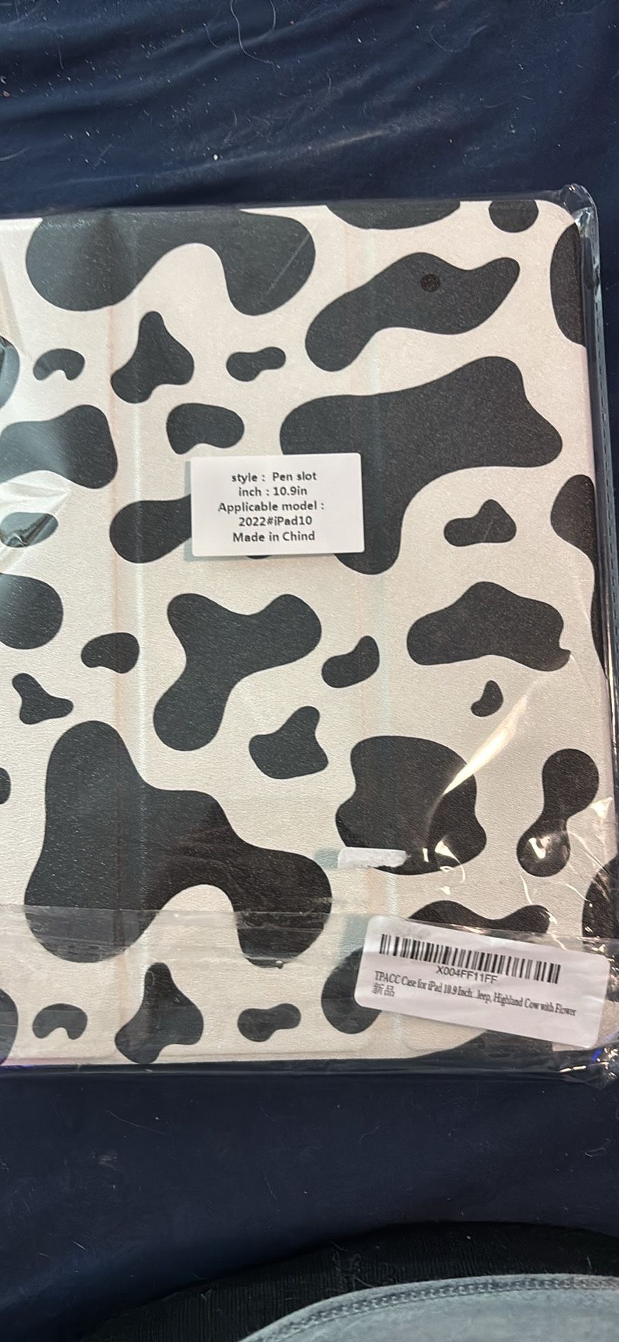 Cow Print Ipad Case With Pen Slot