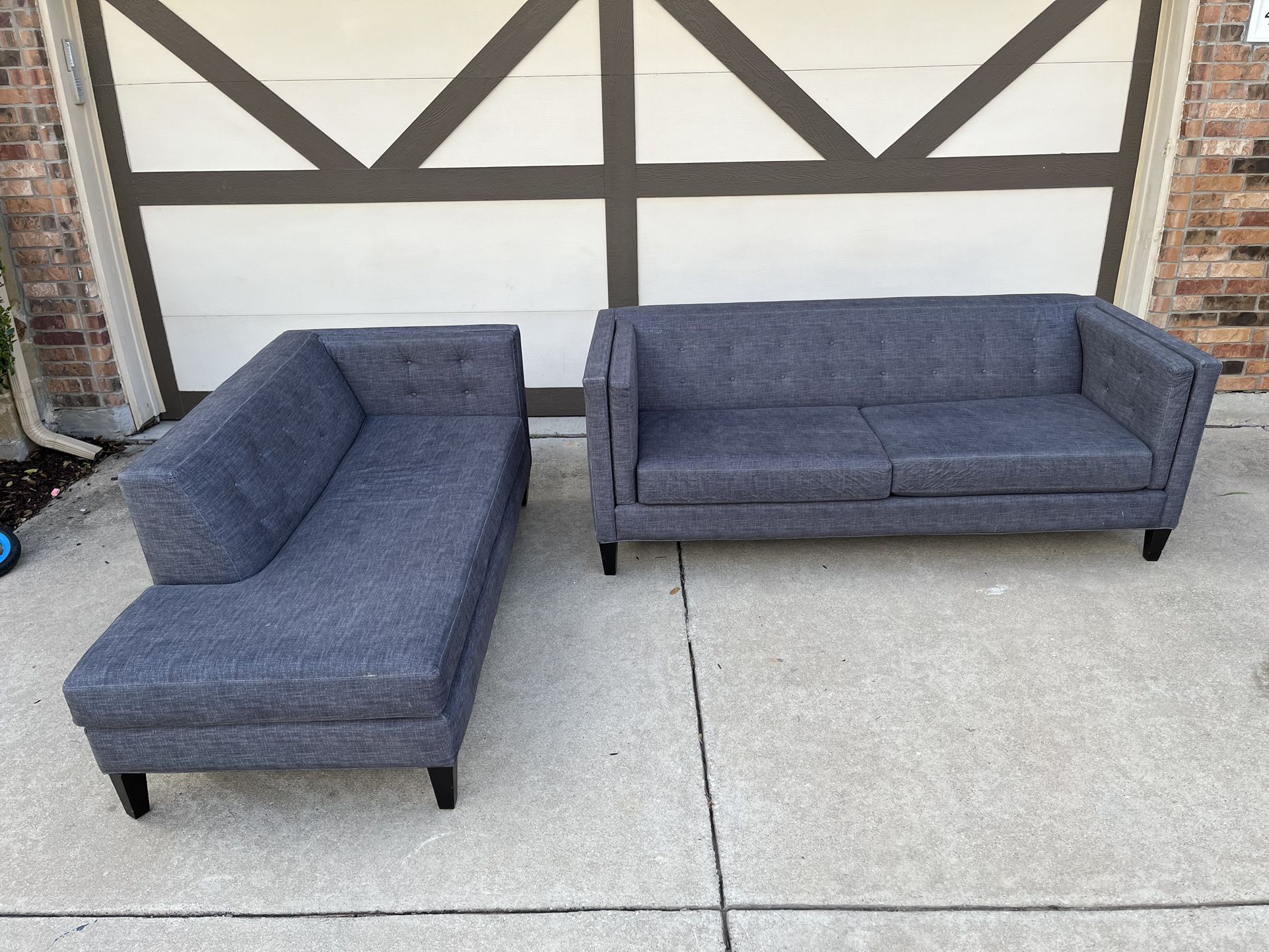 2 Piece - Sofa + Chaise Lounge 