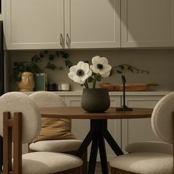 Japandi-inspired Dining Set Sculptural + Cozy