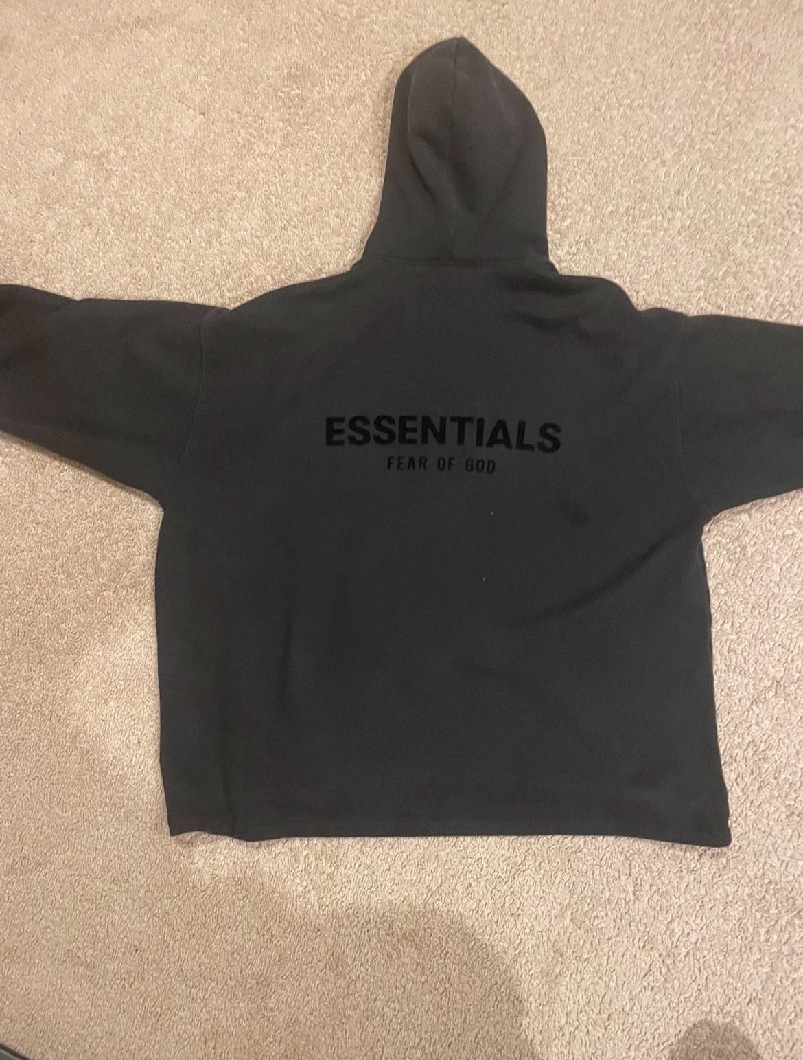 Fear Of God Essentials Hoodie Relaxed Stretched Limo