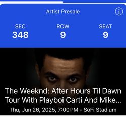 The Weeknd: After Hours Til Dawn Tour With Playboi Carti And Mike Dean