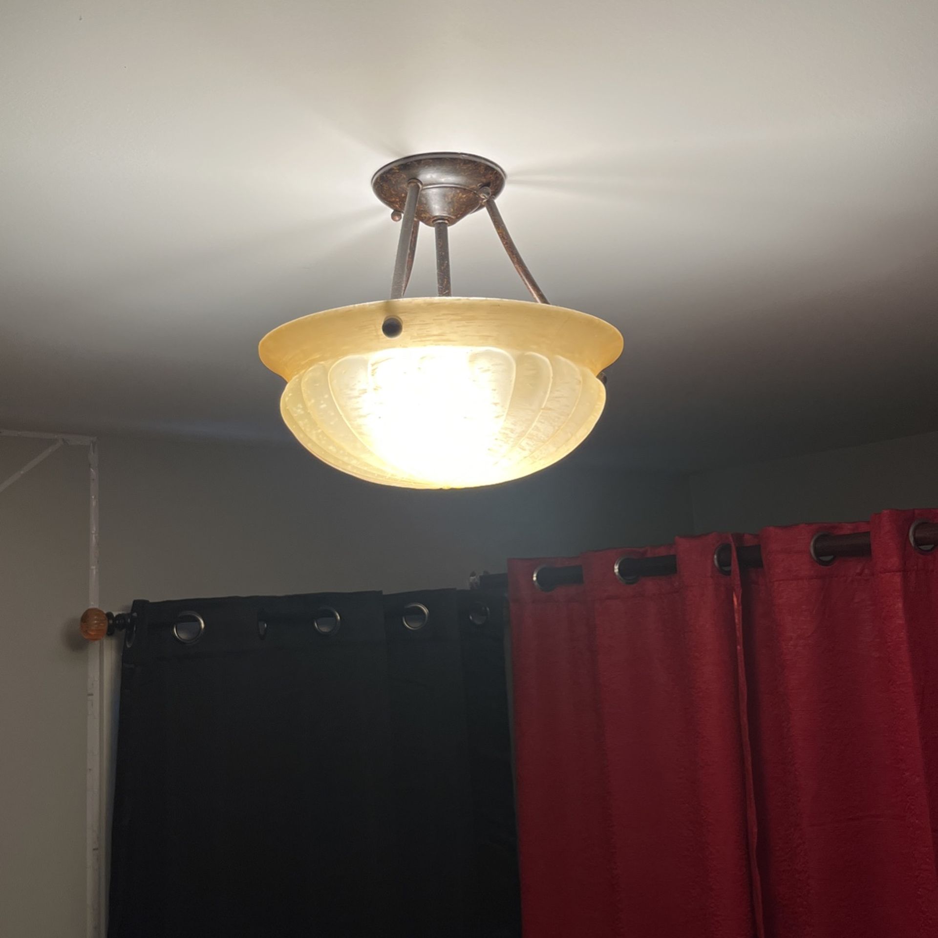 Brushed Bronze glass Lighting Bedroom