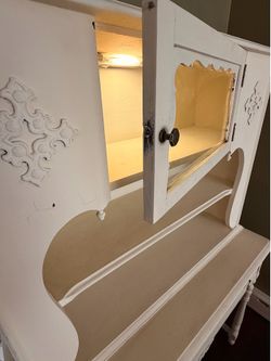 Off white kitchen hutch/ cabinet