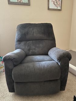 Gray Fabric Recliner Chair