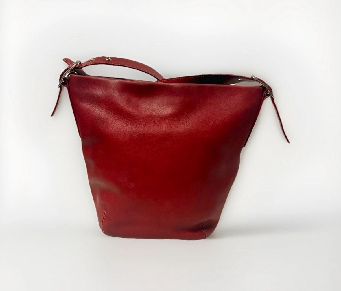 Coach Legacy Hobo Crossbody Slouchy Beautiful Red Bag Purse Leather #C2S-9186