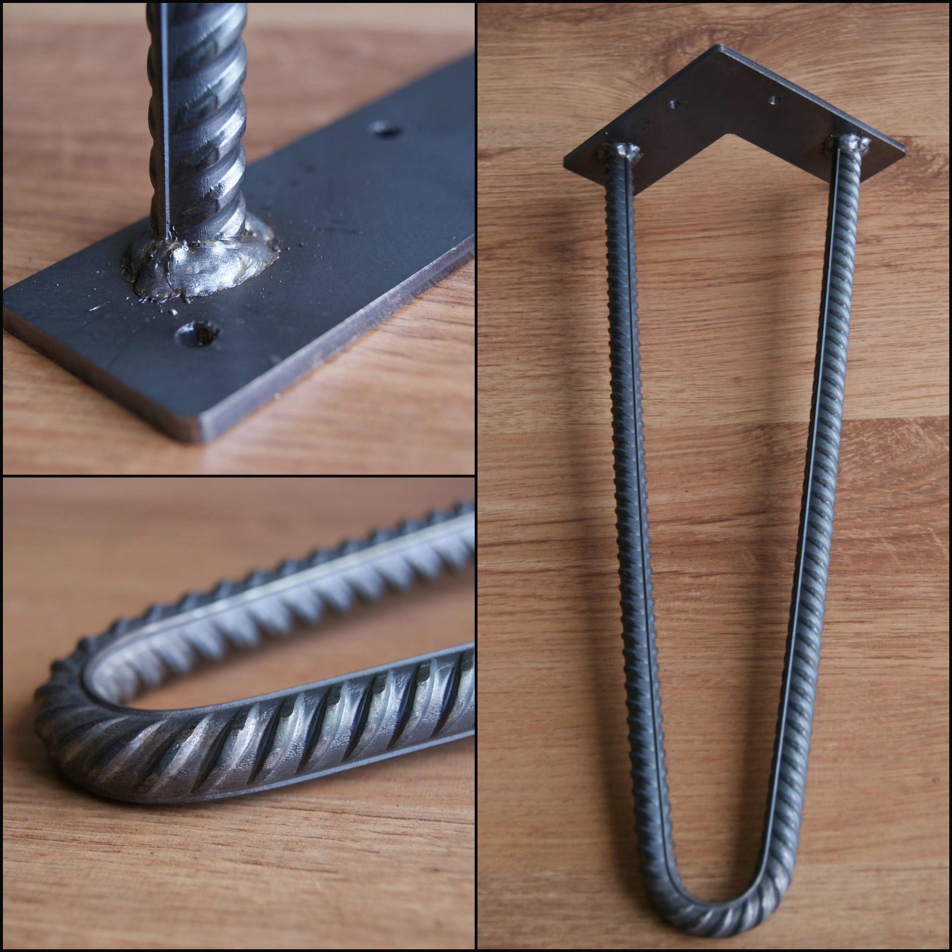34 inch hairpin rebar legs ... 1/2 inch thickness!!!