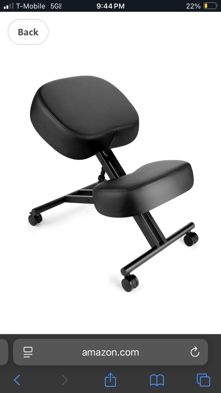 Adjustable Ergonomic Kneeling Office Desk Chair, locking rollers