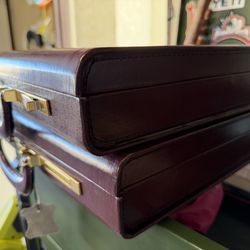 Charles Jourdan Vintage Leather Briefcase  For Sale