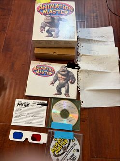Vintage Hash Animation Master 3D Software 3 CDs Upgrade Manual Box PC Mac