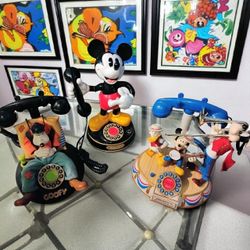Antique Mickey Mouse Goofy Phones