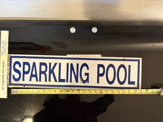 Sparkling Pool Sign