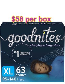 Goodnites size XL for boys