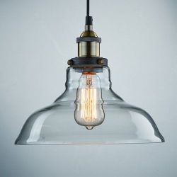Claxy Ecopower Vintage Style Edison Pendant Lighting Hanging Glass Light Fixture