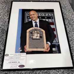Cal Ripken Jr. Autographed Hall of Fame Plaque Photo – Framed w/ COA