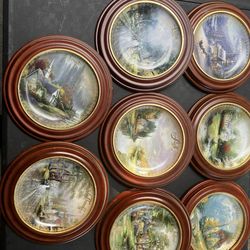 Thomas Kinkade Simpler Times Collector Plates Set of 8  Limited Edition