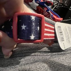 3 New Dog Collars 4th Of July Or Anytime