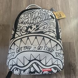 sprayground backpack black and white-limited Edition