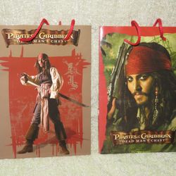 Disney Pirates Of The Caribbean Gift Bags ( Set Of 2)