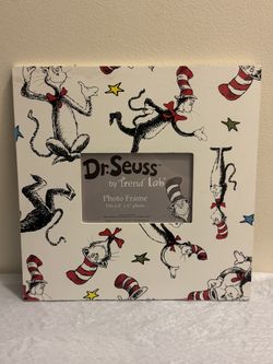 Dr. Seuss Cat In The Hat Trend Lab 4x6" White Hanging Picture Frame New