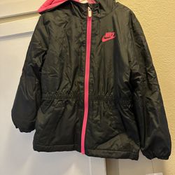 Nike Jacket Black & Hot Pink Size 6X Little Girls