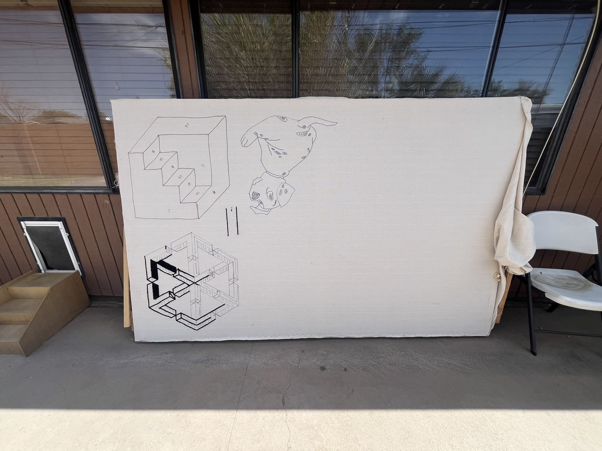 Huge Tufting Frame With Fabric