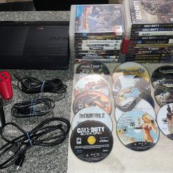 Sony PlayStation 3 Super Slim 250GB CECH-4001B W/30+ Games