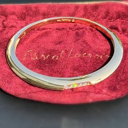 Pascal Lacroix 14k yellow gold 0.3CTW Natural Diamond bangle bracelet 6.75”