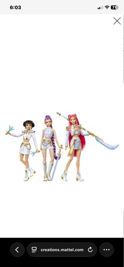Mattel Fashion Dolls Set of 3 with Weapons