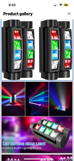 Spider Moving Head DJ Light,RGBW Stage Disco Light-2 Packs