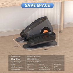 Under Desk Ellipticals Electric Trainer Magnetic Control w/ Remote - Dark Gray