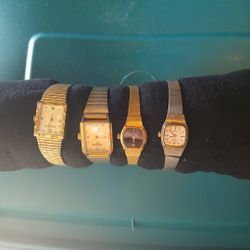 4 Vintage Ladies Watches