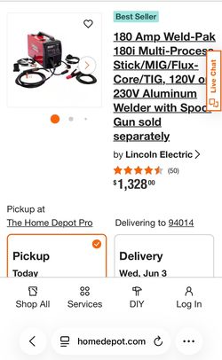 Lincoln 180i MP Weld-Pak | MIG, Stick, Flux, TIG