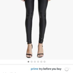 commando Women's Perfect Control Faux Leather  Pull On Leggings( M Size) 