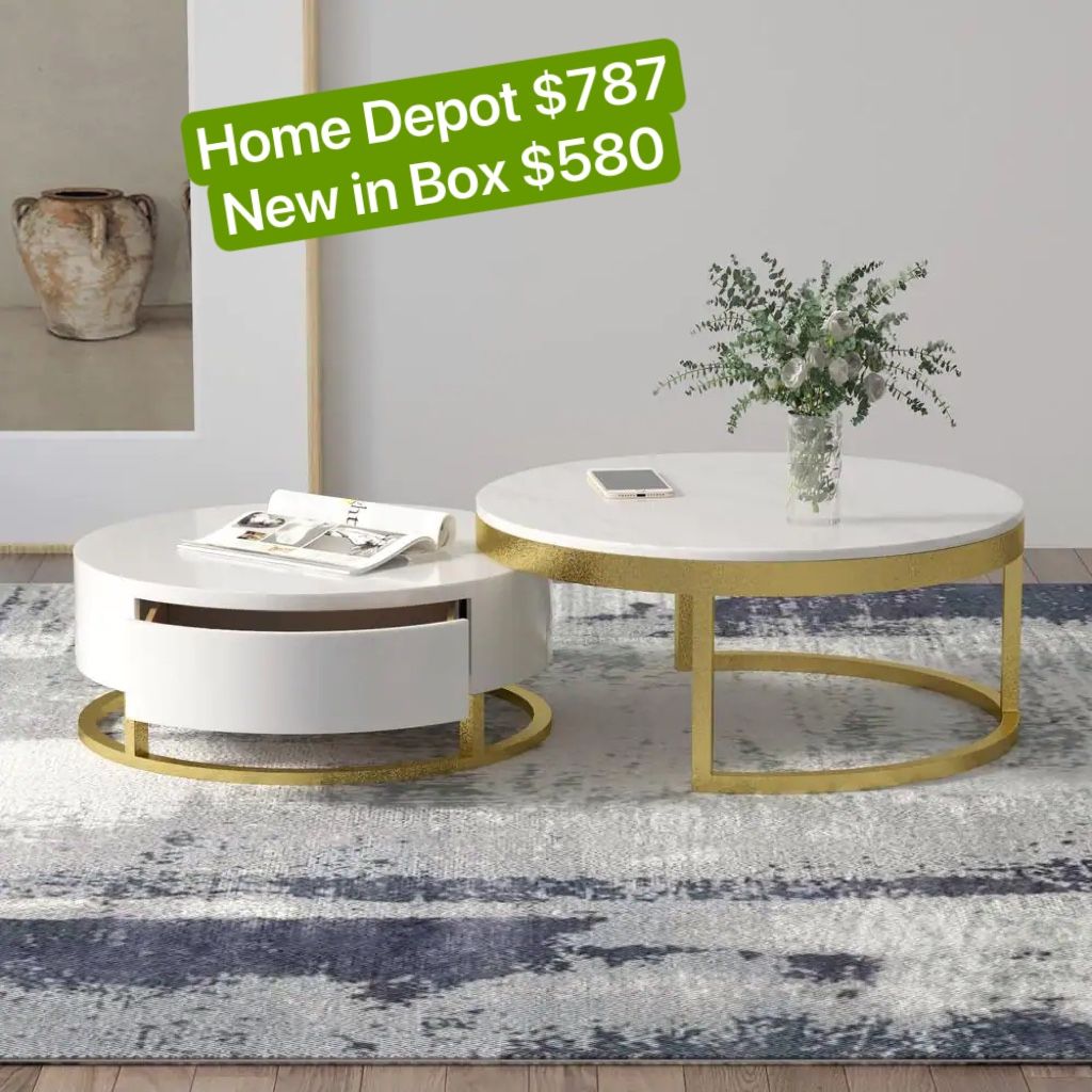 52” Nesting Marble Coffee Table