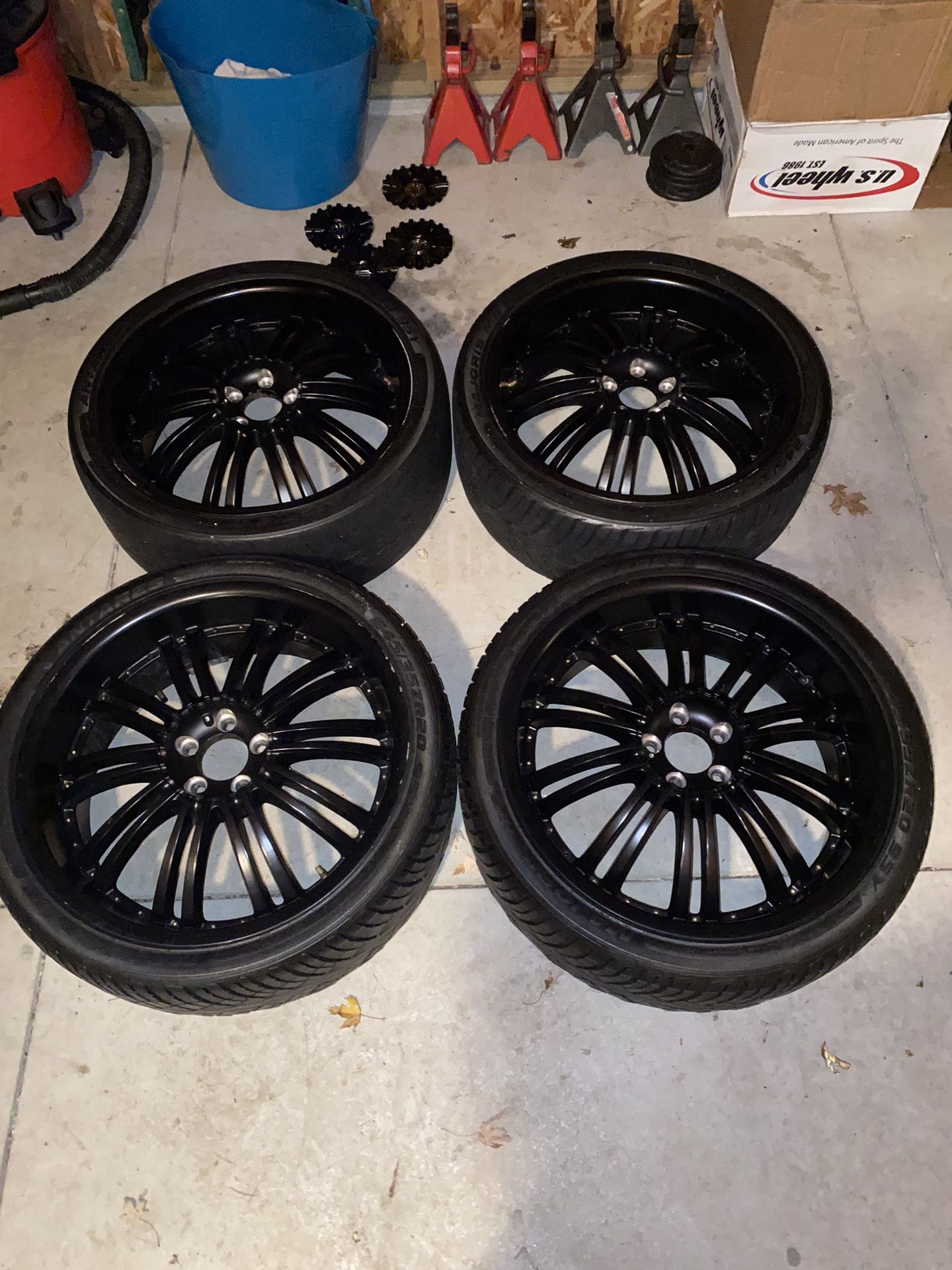 20inch 2Crave Black rims 5x4 1/2 aka 5x4.25 (5x108)