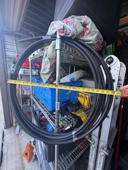 Heavy-Duty Black plastic tubing / Hose – Approx. 35–40 Ft