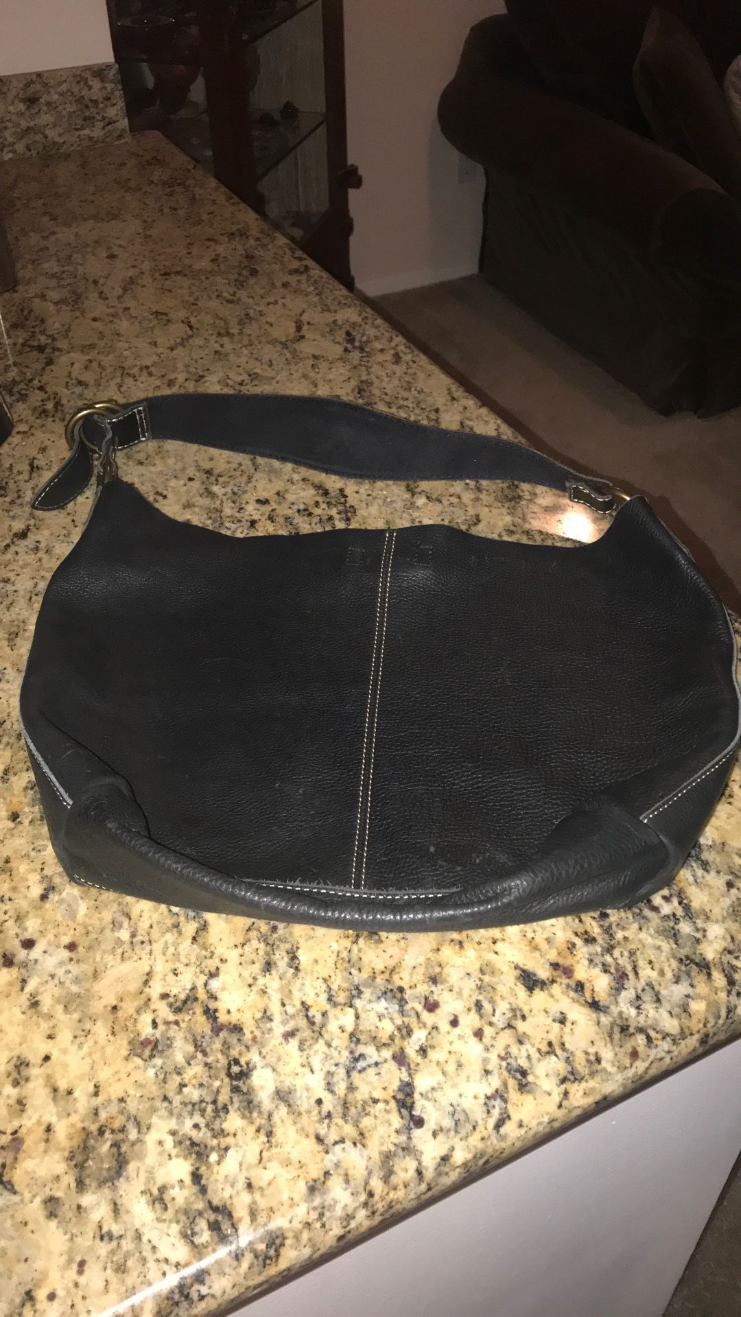 Lucky Brand Black Leather Hobo Bag