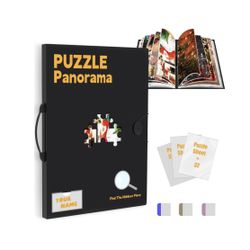Puzzle Storage for 1000pcs with Central Mesh Window,Puzzle Holder with 5 Set Puzzles Stickers(W27)
