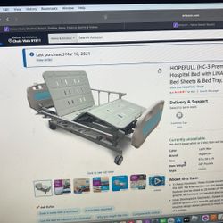 Hopefully Three Function, Fully Electric Hospital Bed
