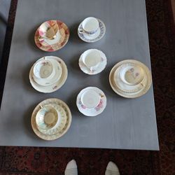 Variety Of 7 Bavarian Teacups