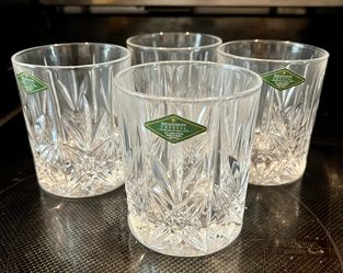 Shannon 4 Milano Old Fashion Glasses NIB