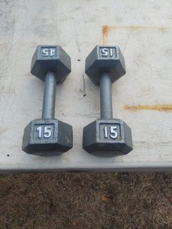 2 15lbs Dumbells $ 20 For Both