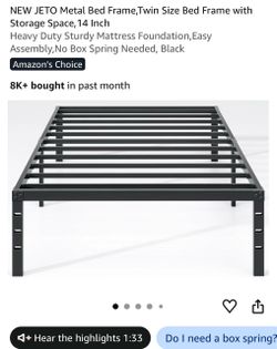 Twin bed frame