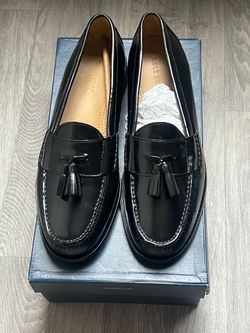Cole Haan Black Pinch Tassel Loafers