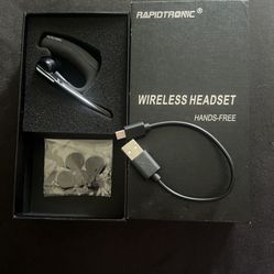 Brand New In Box, Bluetooth Wireless Headset, Hands-Free
