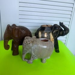 Set Of 3 Elephants 