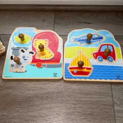 Hape infant toddler Wooden Puzzle Montessori 
