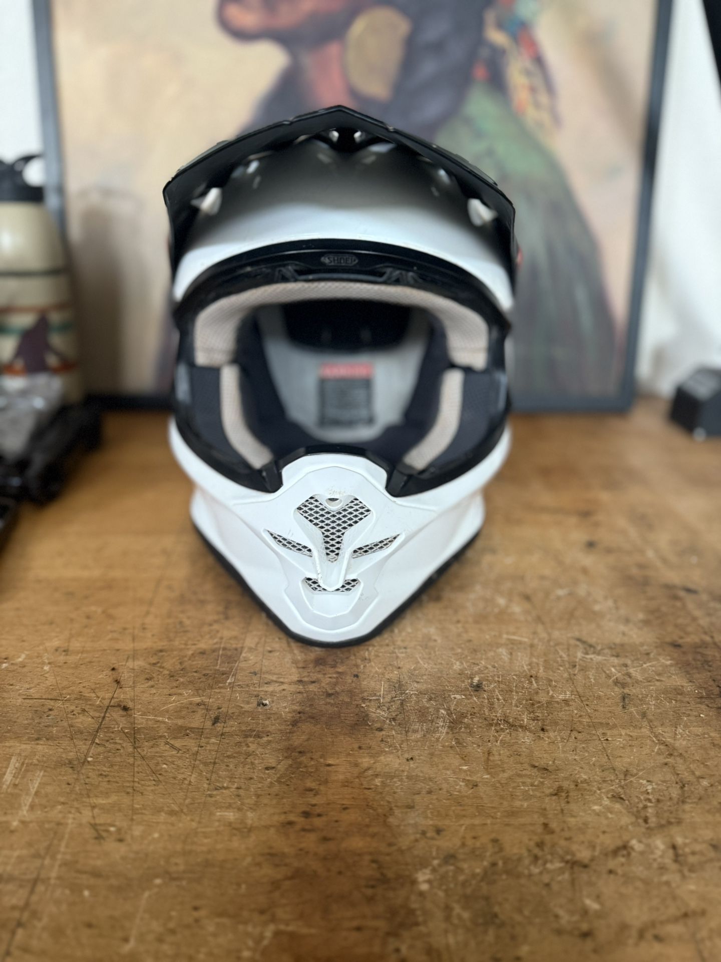 Shoei VFX-W Motocross Mx White Helmet Men’s Small Full Face Motorcycle