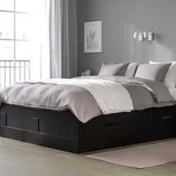 Queen Bed Frame & Mattress 