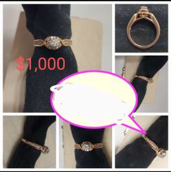 Rose Gold Ring With Dimon 